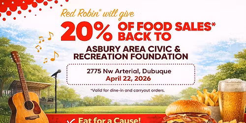 Red Robin Fundraiser For Asbury Music In Park Festival