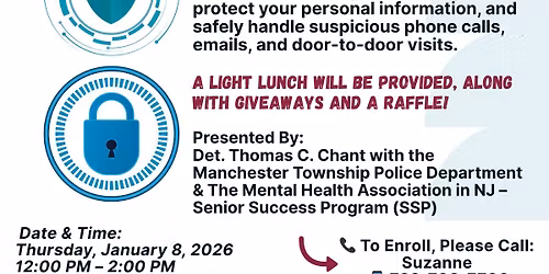 Don\u2019t Get Fooled: senior Scam Awareness with the Manchester Police