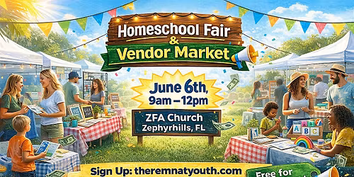 Homeschool Fair and Public Vendor Market (Family Ticket)