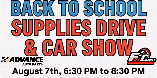 Back to School Supplies Drive & Carshow 