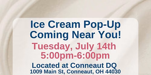 Ice Cream Pop-Up with ACBDD at Conneaut Dairy Queen