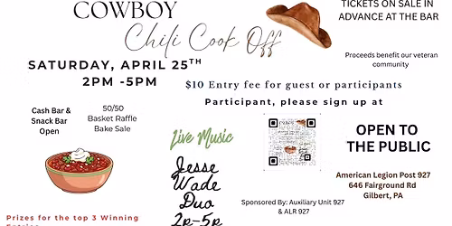 COWBOY CHILI COOK OFF