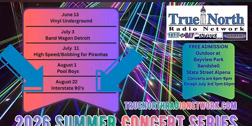 True North Summer Concert Series with Interstate 90\u2019s - Detroit