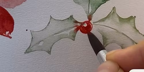 Watercolor Class, Holiday theme