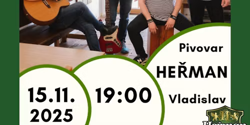 \ud83c\udfb8 VALCHAGENK v Pivovaru He\u0159man | 15. 11. od 19h