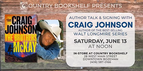 Craig Johnson: Author Talk & Book Signing