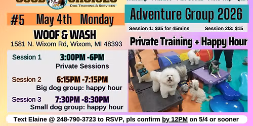 Adventure group 2026- Woof & Wash