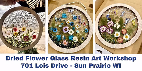 Dried Flower Sea Glass Resin Art Workshop