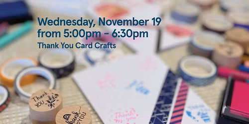 Thank you card craft night