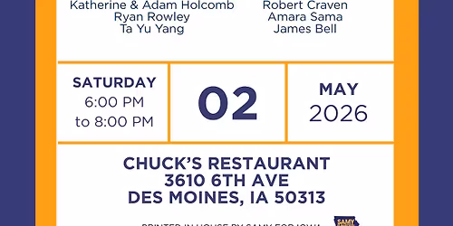 A Fundraiser in Support of Samy El-Baroudi Hosted by Mayor Connie Boesen