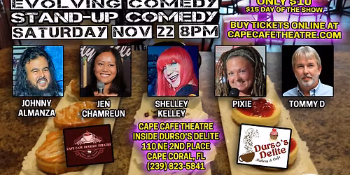 CHEAP DATE NIGHT ALERT! EVOLVING COMEDY RETURNS TO CAPE CAFE THEATRE!
