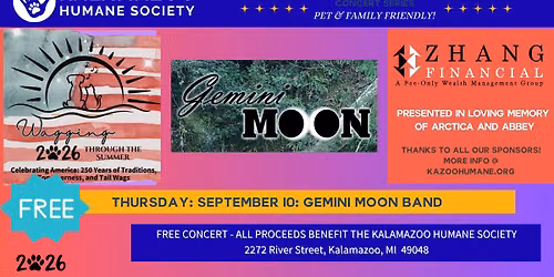 GEMINI MOON BAND: WAGGING THROUGH THE SUMMER 2026