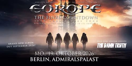 EUROPE | The Final Countdown - 40th Anniversary Tour | Berlin