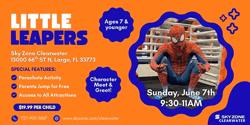 \ud83d\udd78\ud83d\udd77 Little Leapers | Sunday, June 7th