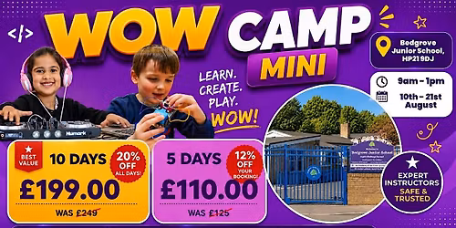 Bedgrove Junior School Summer WOW Camp (10th - 14th August)