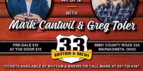 Songwriter Sessions with Mark Cantwil and Greg Toler