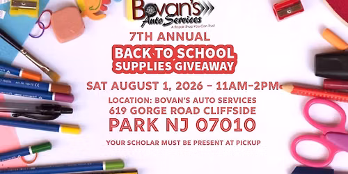 7th Annual Back to School Supply Giveaway