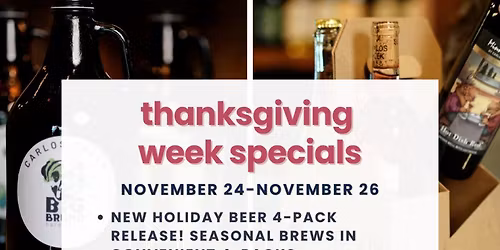 Thanksgiving Week Specials