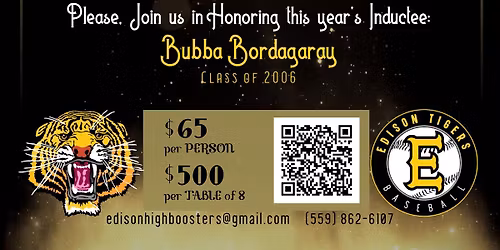 Edison Baseball 2026 Hall of Fame Dinner