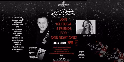 Join Igli Tuga and friends for an unforgettable musical celebration