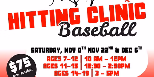 Hitting Clinic (Baseball): Ages 11-15