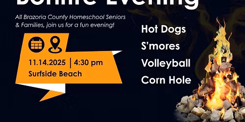Brazoria County Homeschool Senior Beach Bonfire