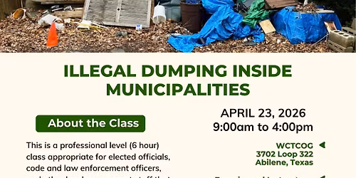 Illegal Dumping in Municipalities - Abilene, Texas