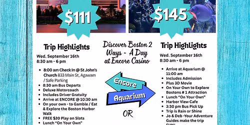 Encore Casino OR Boston Aquarium 