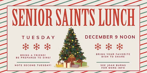 Senior Saints Christmas Luncheon