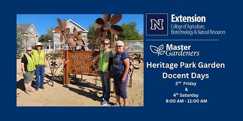 Master Gardener Docent Days - Heritage Park Gardens