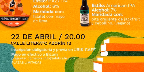 CATA maridada de cerveza artesanal TYRIS