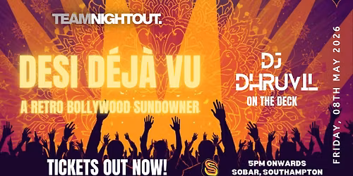 DESI DEJA VU | Retro Bollywood Sundowner Party