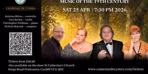 Masterpieces of Russian and French music of the 19th century.