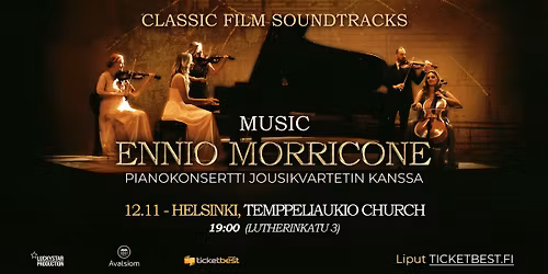 Ennio Morriconen musiikkia flyygelille ja jousikvartetille