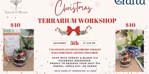Christmas Terrarium Workshop 