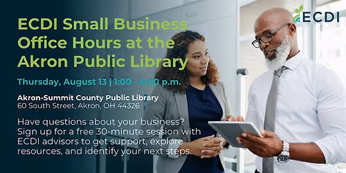 ECDI Small Business Office Hours at the Akron Public Library