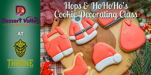 Hops and HoHoHo's Sugar Cookie Decorating Class at Throne Brewing