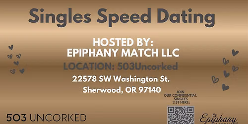 7\/20\/26 Singles Speed Dating Sherwood (ages 21-39)