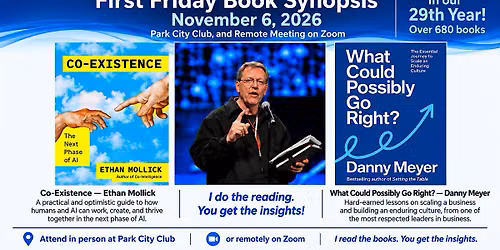 First Friday Book Synopsis, November 6, 2026