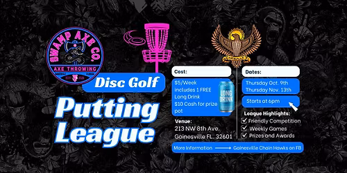 Disc Golf Putting League at Swamp Axe