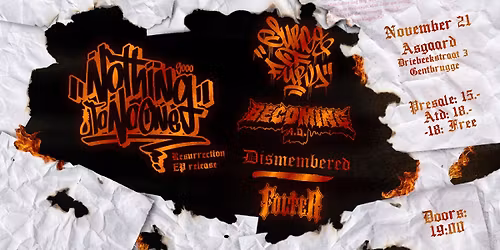Nothing To No One RESURRECTION EP release - Surge Of Fury - Becoming AD - Dismembered - Folter