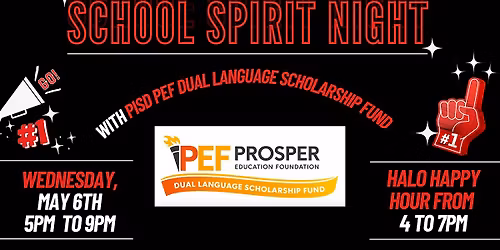 School Spirit Night - PISD PEF Dual Language Scholarship Fund