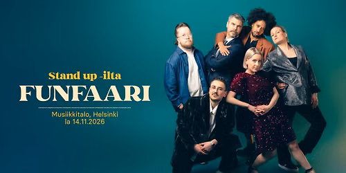 Stand up -ilta Funfaari Helsingin Musiikkitalossa