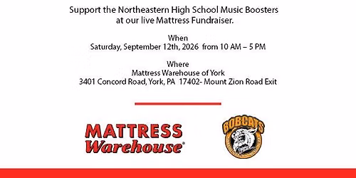 Northeastern Music Boosters Mattress Sale @ Mattress Warehouse of York