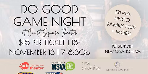 Do Good Game Night at Court Square Theater