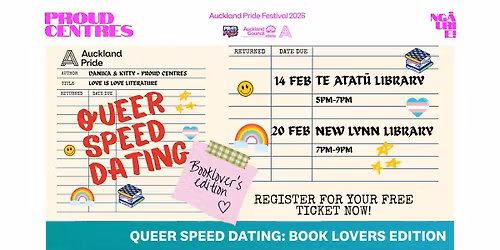 Queer Speed Dating | Book Lover's Edition New Lynn! 