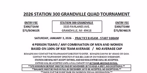 2026 Station 300 Grandville Quad Tournament