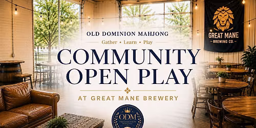 Mahjong Mondays at Great Mane: Community Mahjong Night Open Play