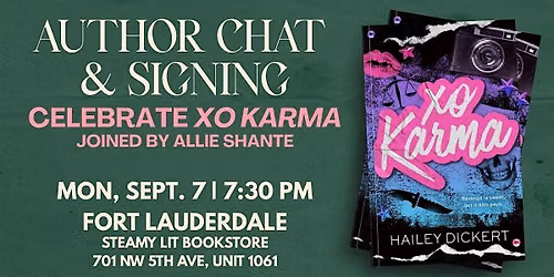 Celebrate the release of XO Karma with Hailey Dickert!