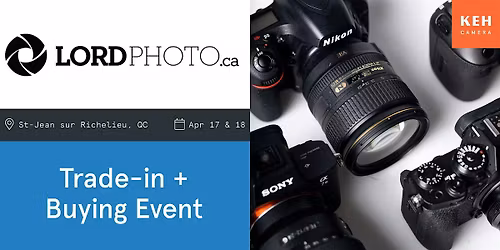 Sell your camera gear (free event-no ticket needed) at Lord Photo